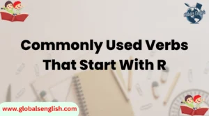 Commonly Used Verbs That Start With R